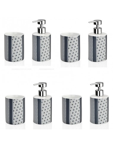 Coppia dispenser+bicchiere portapennelli/spazzolini Stelle blu notte