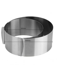 Anello a diametro variabile da 16 a 30 cm , in acciaio inox - Gefu 2