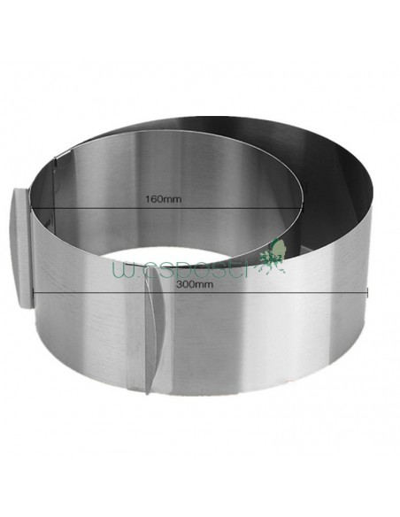 Anello a diametro variabile da 16 a 30 cm , in acciaio inox - Gefu