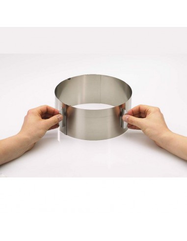 Anello a diametro variabile da 16 a 30 cm , in acciaio inox - Gefu