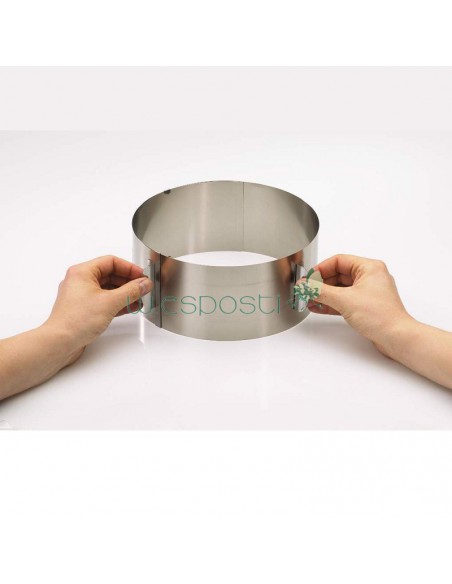 Anello a diametro variabile da 16 a 30 cm , in acciaio inox - Gefu