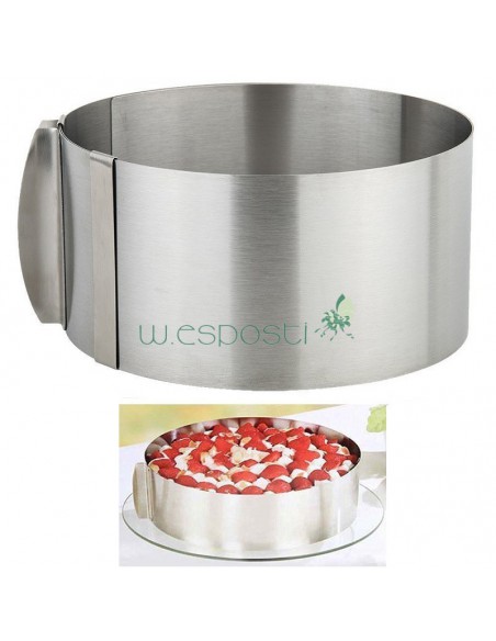 Anello a diametro variabile da 16 a 30 cm , in acciaio inox - Gefu