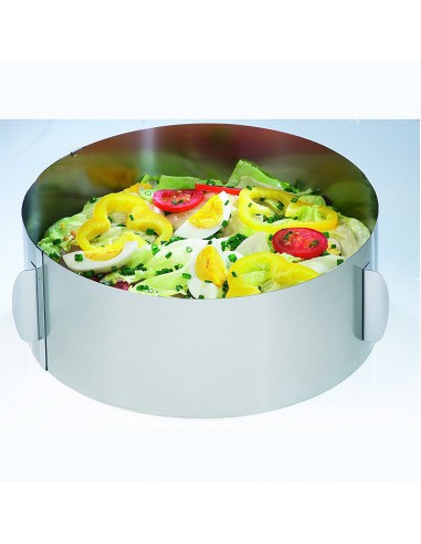 Anello a diametro variabile da 16 a 30 cm , in acciaio inox - Gefu