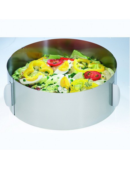 Anello a diametro variabile da 16 a 30 cm , in acciaio inox - Gefu