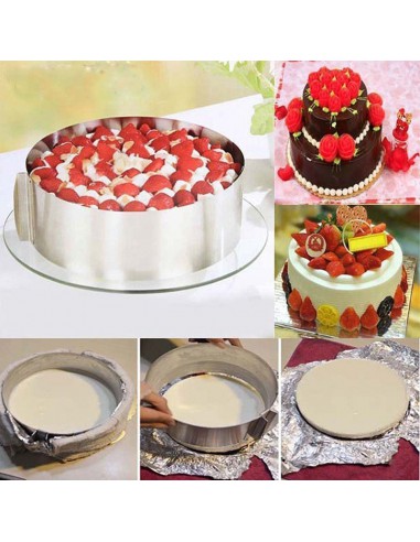 Anello a diametro variabile da 16 a 30 cm , in acciaio inox - Gefu