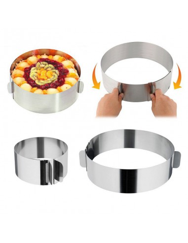 Anello a diametro variabile da 16 a 30 cm , in acciaio inox - Gefu