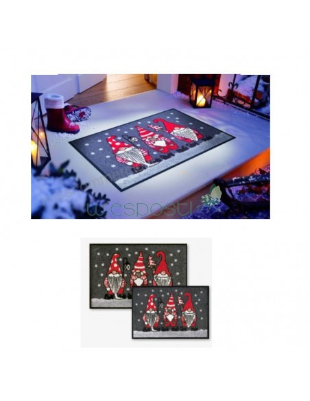 Tappetino 3 Babbi Natale Kleen Tex