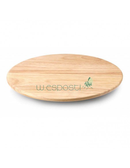 Tagliere girevole in legno dell'albero della gomma di Continenta