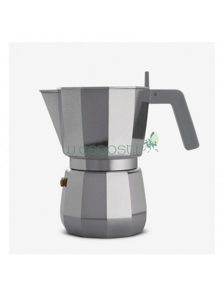 Caffettiere alluminio Alessi Moka design David Copperfield