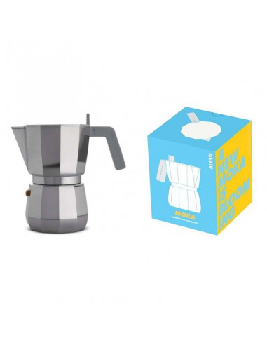Caffettiere alluminio Alessi Moka design David Copperfield