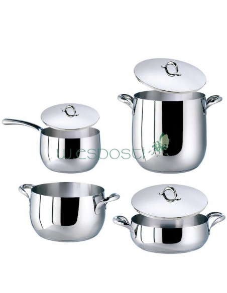 BATTERIA PENTOLE IN ACCIAIO INOX 18/10 KIKKA PZ.7 SAMBONET