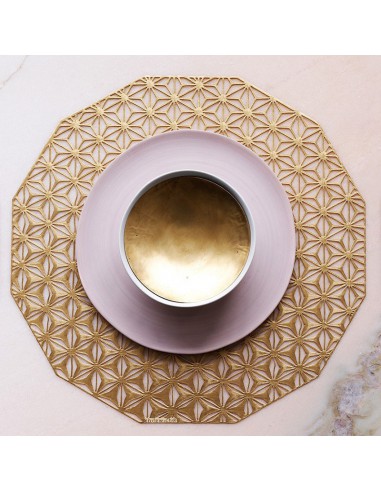 Coppia segnaposto Kaleidoscope oro di Chilewich