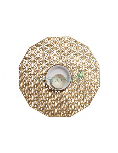 Coppia segnaposto Kaleidoscope oro di Chilewich