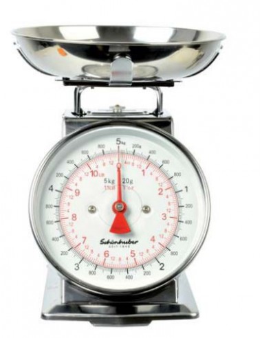 Bilancia meccanica da cucina analogica pesa alimenti 5kg con funzione tara  vassoio in acciaio