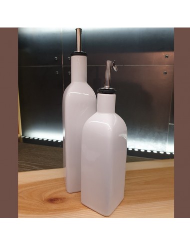 Dosaolio in ceramica bianca 0,35 e 0,50 Lt