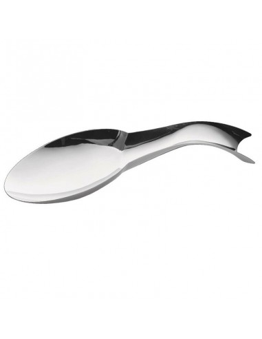 Poggiamestolo a forma di cucchiaio in acciaio inox