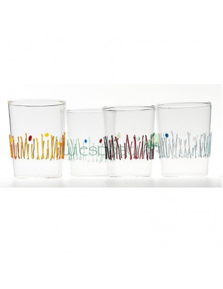 Set 4 bicchieri " Le quattro stagioni " di Zafferano