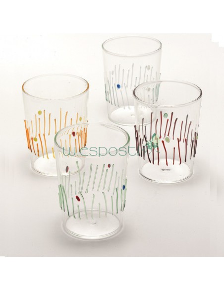 Set 4 bicchieri " Le quattro stagioni " di Zafferano