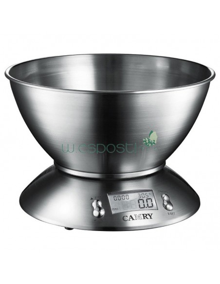 Bilancia cucina digitale con bastardella acciaio satinato