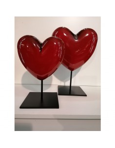 "CuoreMatto" cuore in ceramica artistica con supporto by...