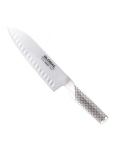 Global G-80 coltello Santoku con lama alveolata cm.18/30,5