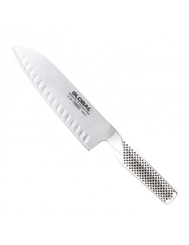 Global G-80 coltello Santoku con lama alveolata...