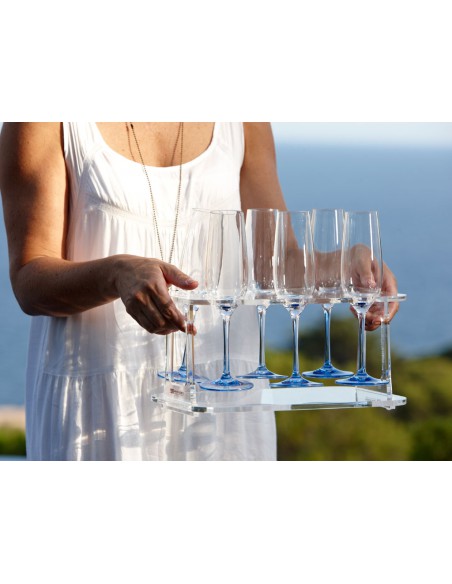 Vassoi porta bicchieri e calici anti ribaltamento e anti scivolo