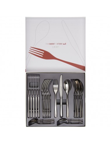 Set posate Sambonet Leaf per 6 persone pz.24