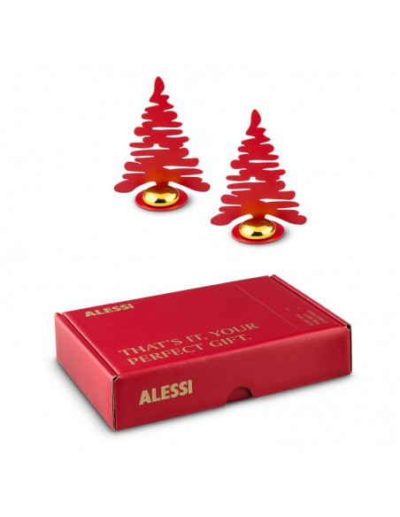 Set di due segnaposto natalizi Barkplace Tree Alessi