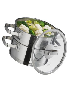 Vaporiera in acciaio induzione e gas cm.20 Kuchenprofi