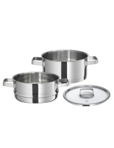 Vaporiera in acciaio induzione e gas cm.20 Kuchenprofi 2