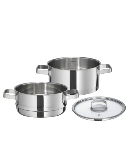 Vaporiera in acciaio induzione e gas cm.20 Kuchenprofi