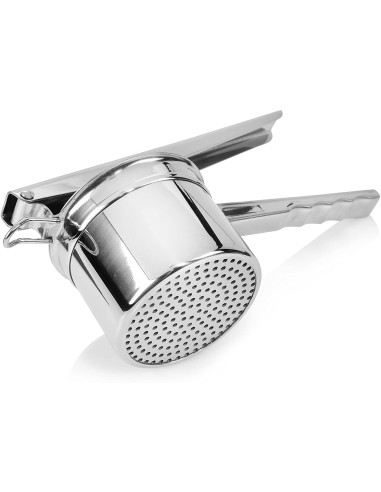 Schiacciapatate in acciaio inox con 3...