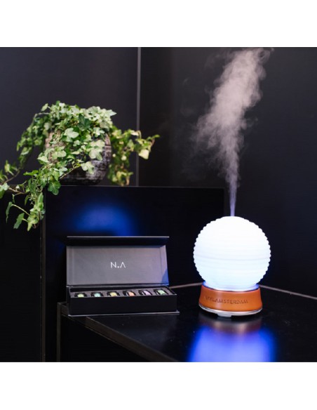 Vaporizzatore/diffusore d'aromi con luce a led multicolor e 6 essenze