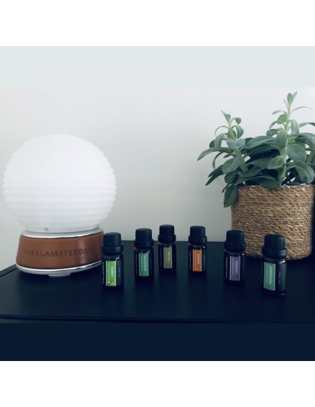 Vaporizzatore/diffusore d'aromi con luce a led multicolor e 6 essenze