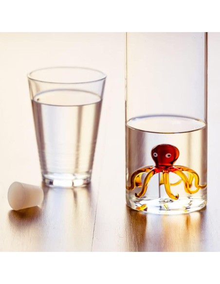 Bottiglie Atlantis in vetro con animali - tappo ermetico  in silicone lt.1,2