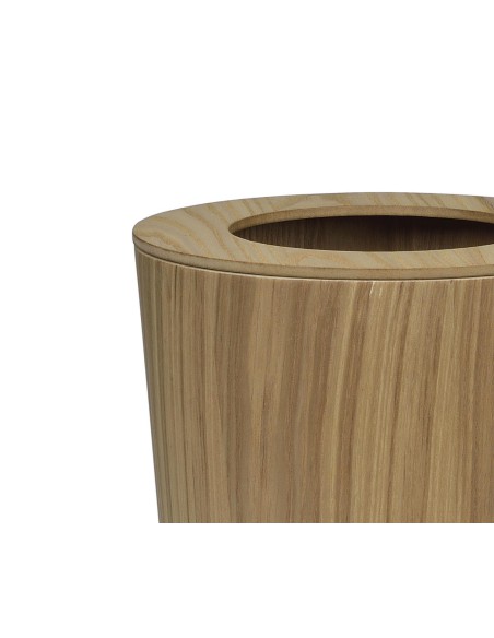 Cestino gettacarte per bagno o scrivania in legno di frassino