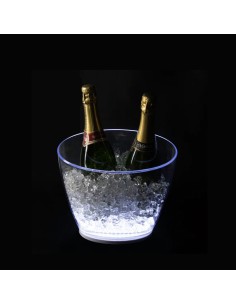 Secchiello ghiaccio per due bottiglie in acrilico con...