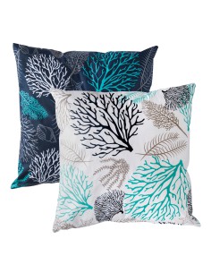 Cuscino in cotone waterproof Ibiza"Coralli" double face...