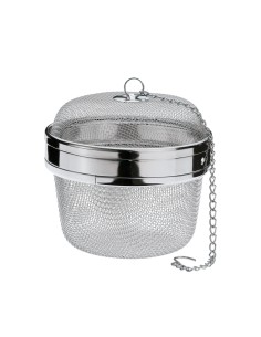 Sfera colino per spezie in acciaio inox a maglie strette