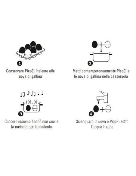 BeepEgg timer musicali per la cottura delle uova: alla coque-medie-sode Brainstream