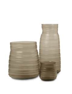 Vaso Mathura alto in vetro grigio fumo-Guaxs 2