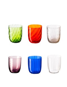 CARLO MORETTI - Quato bicchieri in cristallo di Murano