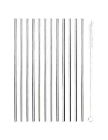 Set 12 cannucce in acciaio PVD black +...