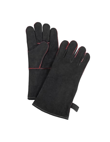 Coppia guanti BBQ in pelle misura XL con gancio