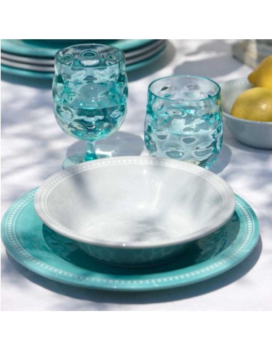 Set piatti CORALLI in melamina per la barca, la...