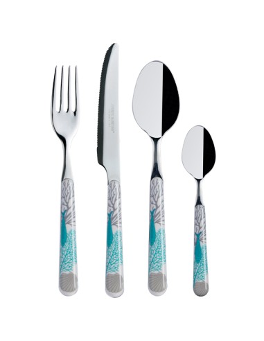 Posate Coastal per 6 in acciaio inox-manico ABS...