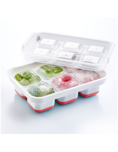 Vaschetta forma ghiaccio 6 cubi maxi con...