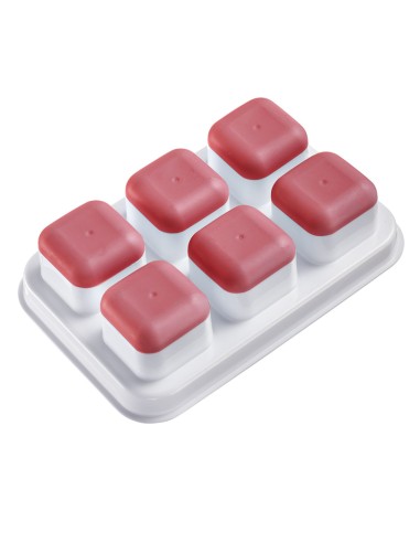 Vaschetta forma ghiaccio 6 cubi maxi con...
