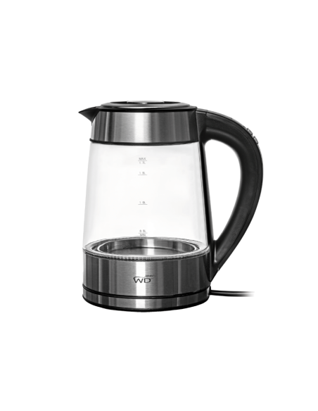Bollitore elettrico lt.1,7 in acciaio e vetro borosilicato WD Lifestyle